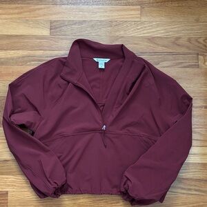 Athleta Burgundy Quarter-Zip Pullover